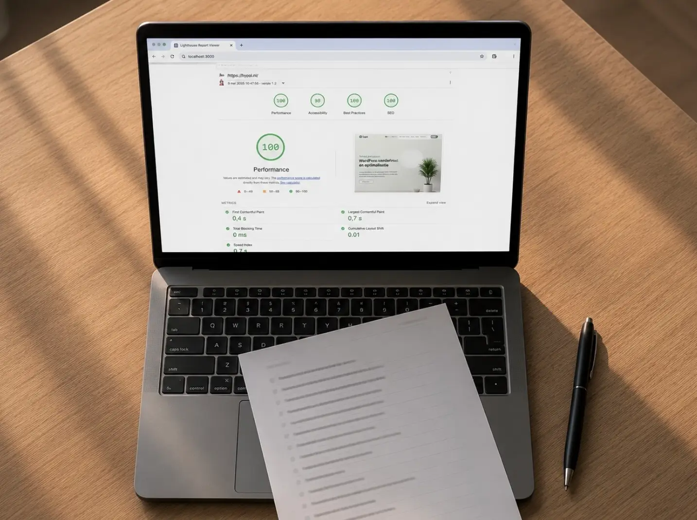 Core Web Vitals laptop van Lypii