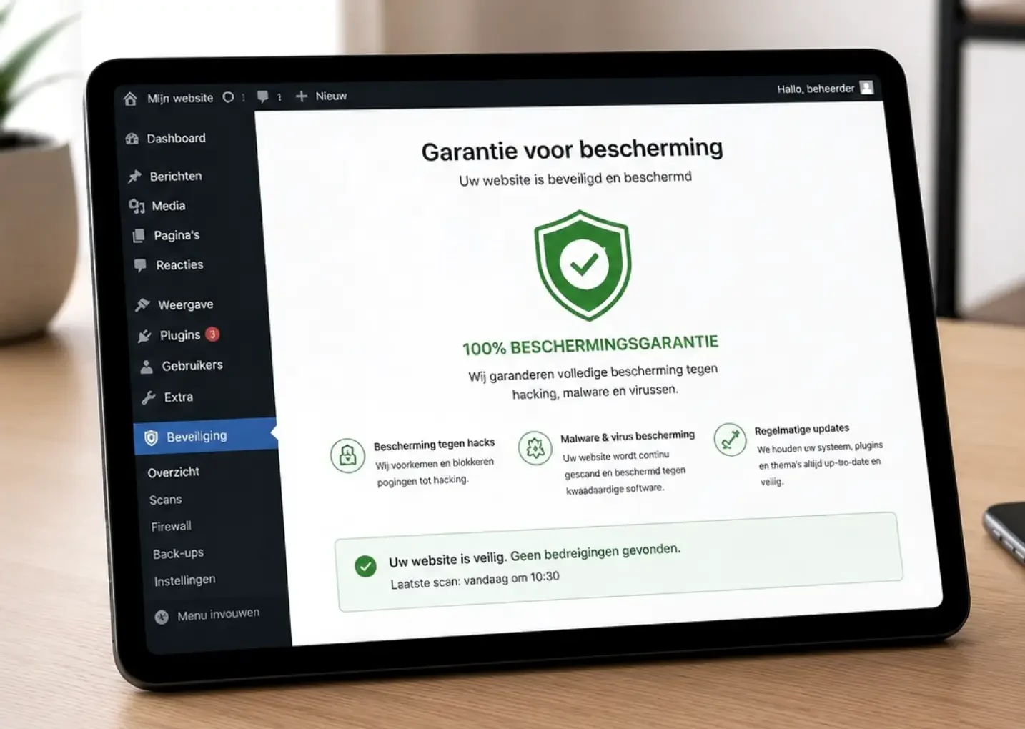 re-clean garantie screen on tablet