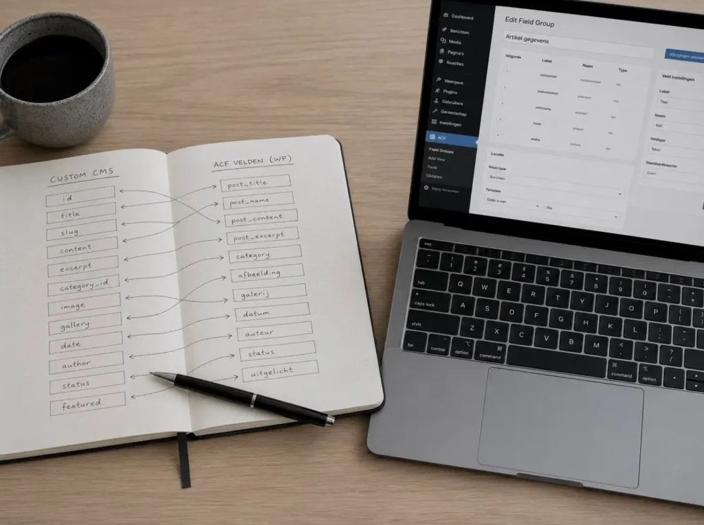Mapping van custom CMS-velden naar ACF Pro custom fields in WordPress voor een soepele migratie