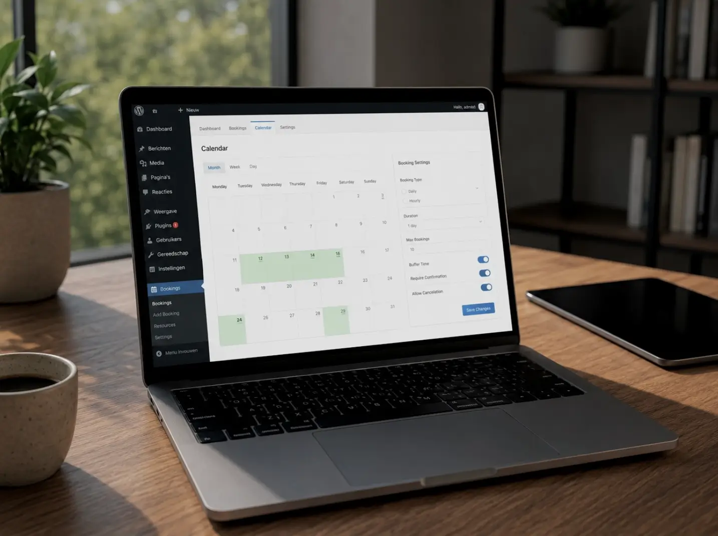 Vast onderhoud van een WordPress website met boekingstool voor seizoensondernemers in Breskens