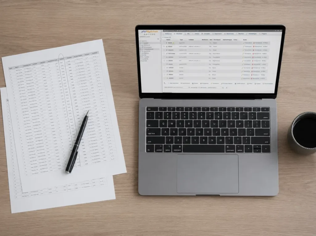 Database custom cms exporteren naar wordpress