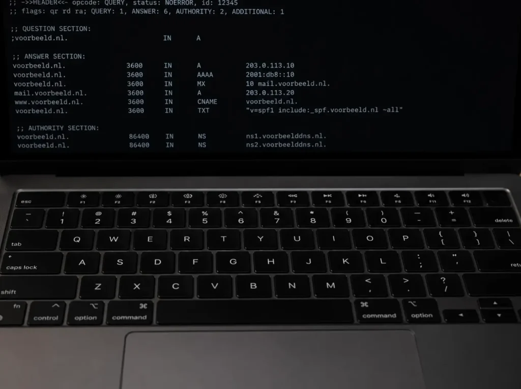 DNS propagatie wachttijd website verhuizen: checken met dig en nslookup in een terminal