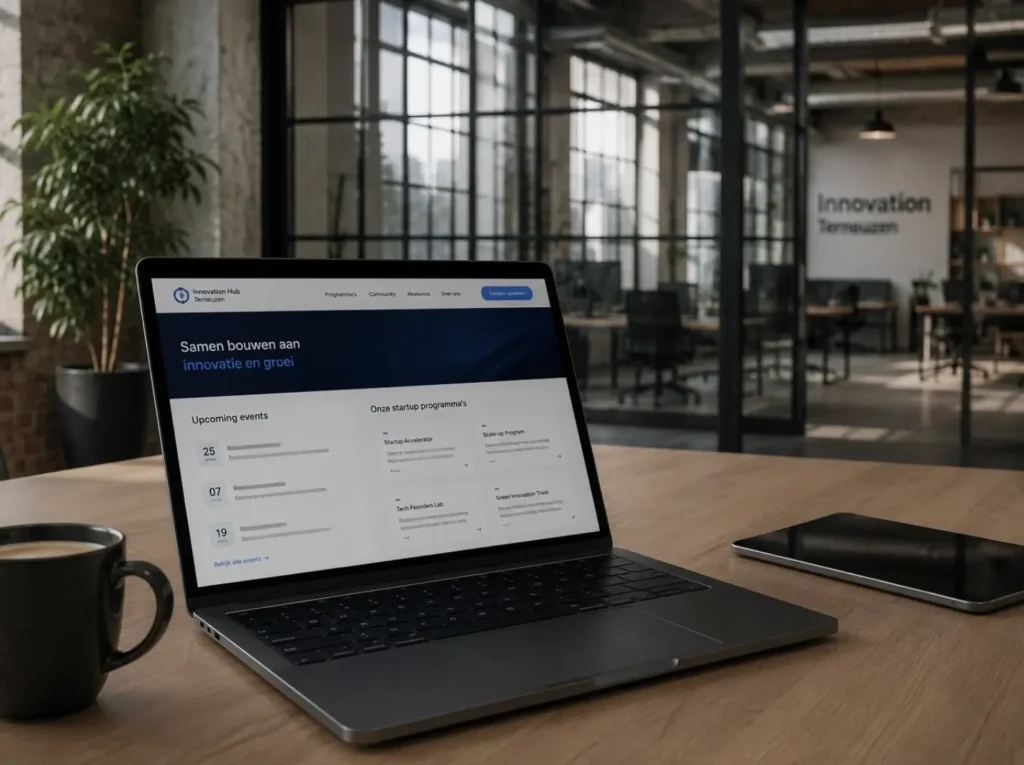 Innovatie-hub Dockwize in Terneuzen waar startups en ondernemers programma''s en netwerken bezoeken
