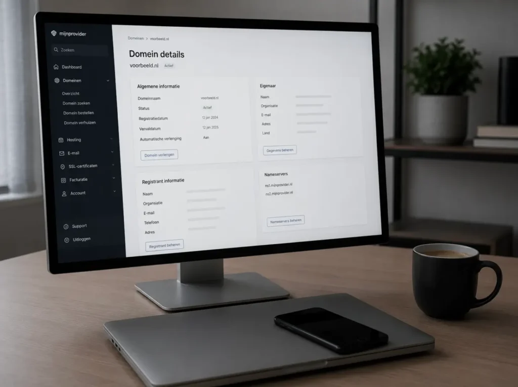 Domein-eigendom controleren via registrar bij overdracht van een WordPress site naar nieuwe webmaster