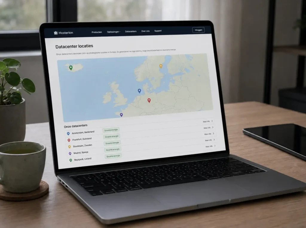 Groene hosting providers met EU-datacenters op groene stroom voor een duurzame MKB-website