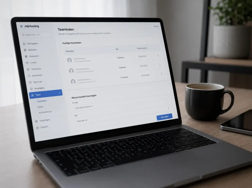 Nieuwe webmaster toevoegen aan hosting-paneel met juiste rechten voor WordPress site overdracht