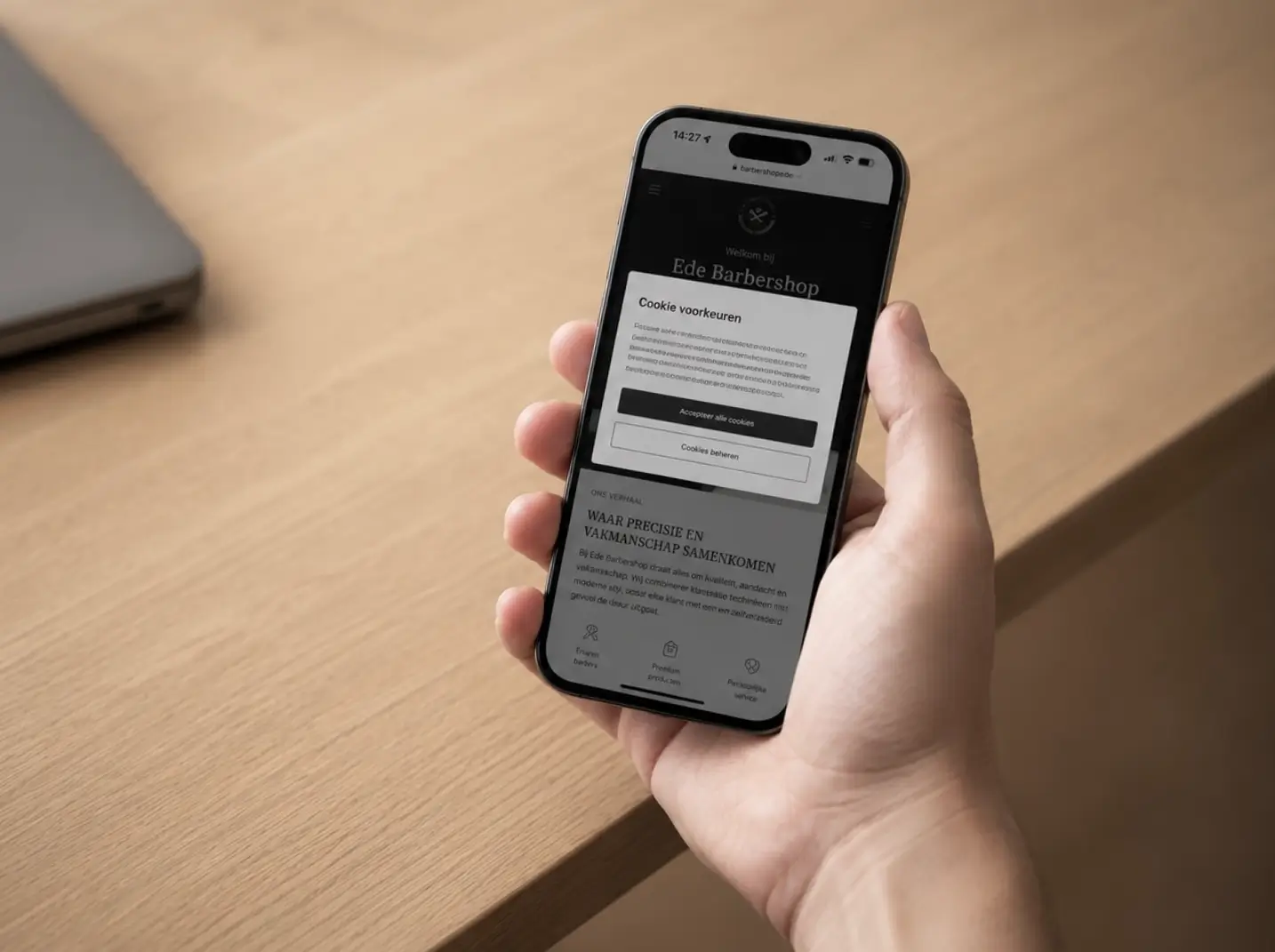 Progressive Web App geïnstalleerd op iPhone met toevoegen aan beginscherm
