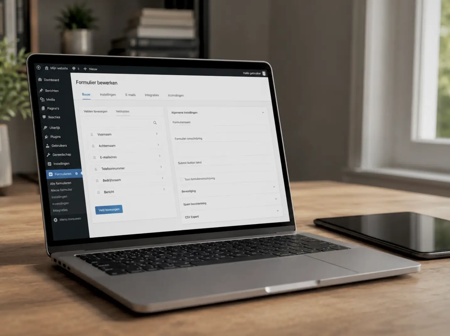 Vast onderhoud van een WordPress website met geoptimaliseerd leadformulier voor Bossche zakelijke dienstverleners