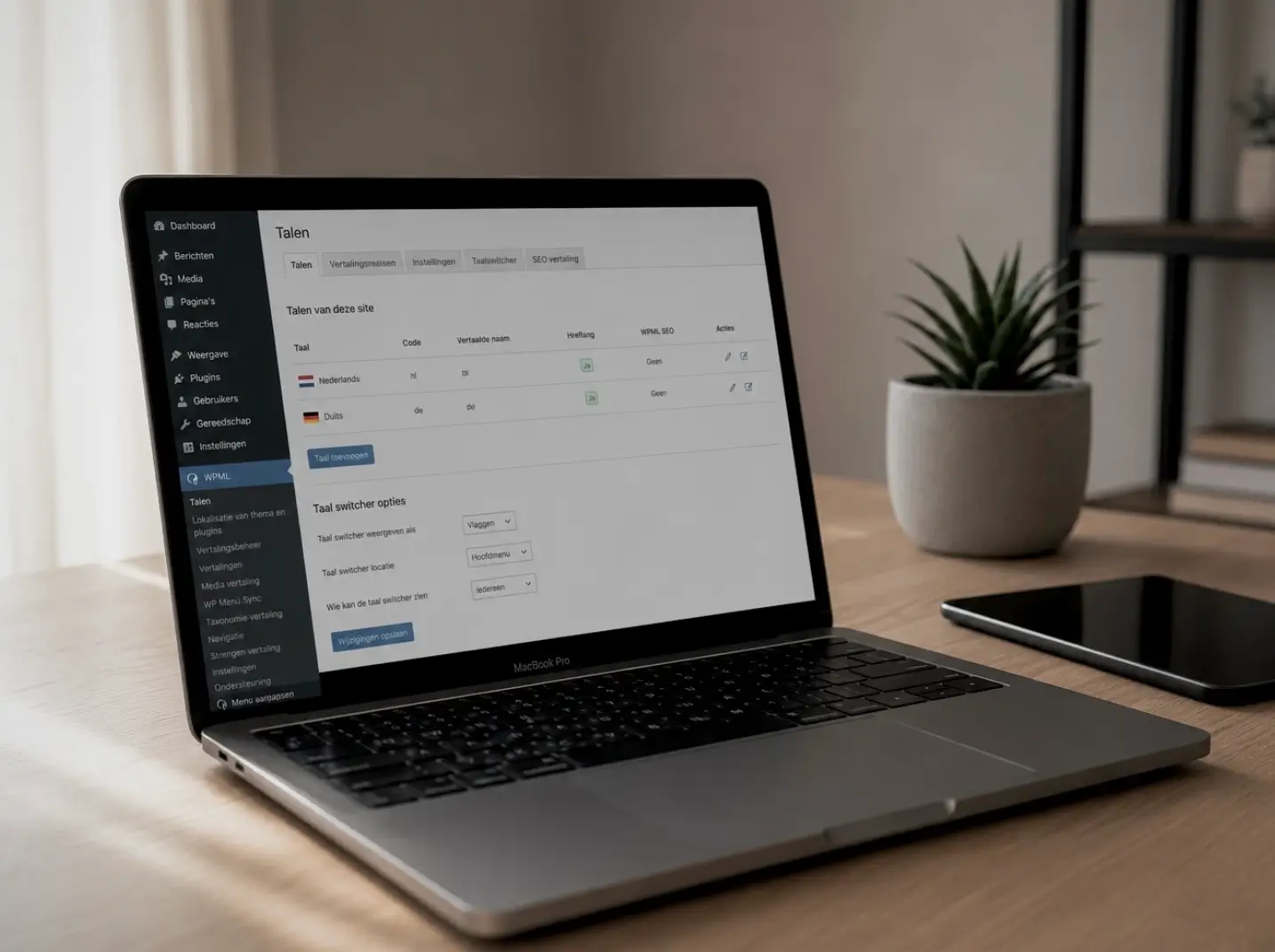 Vast onderhoud van een meertalige WordPress website met hreflang voor Venlose grens-MKB tussen Nederland en Duitsland