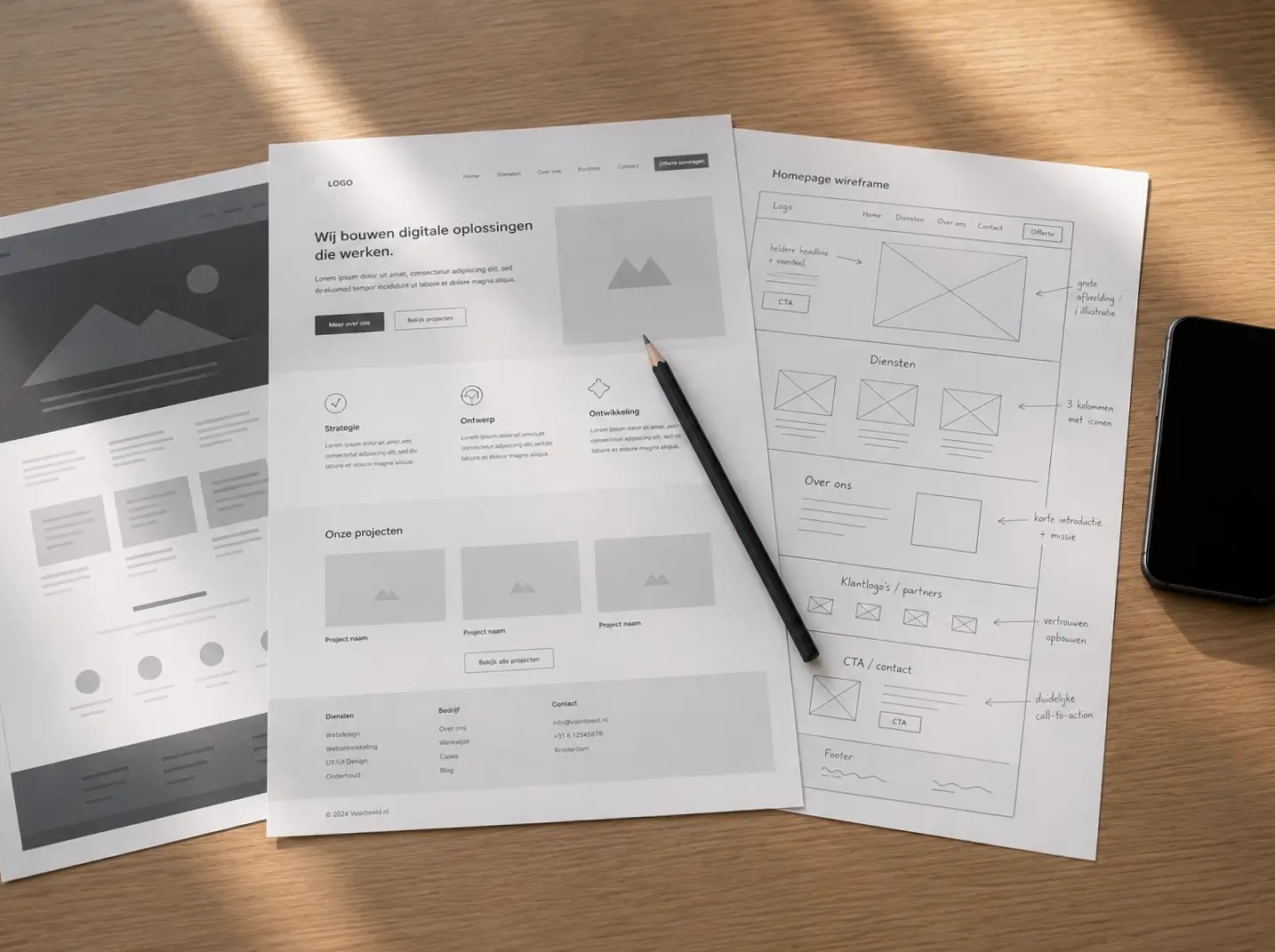 Drie manieren om aan een webdesign te komen: custom Figma, template of hybride