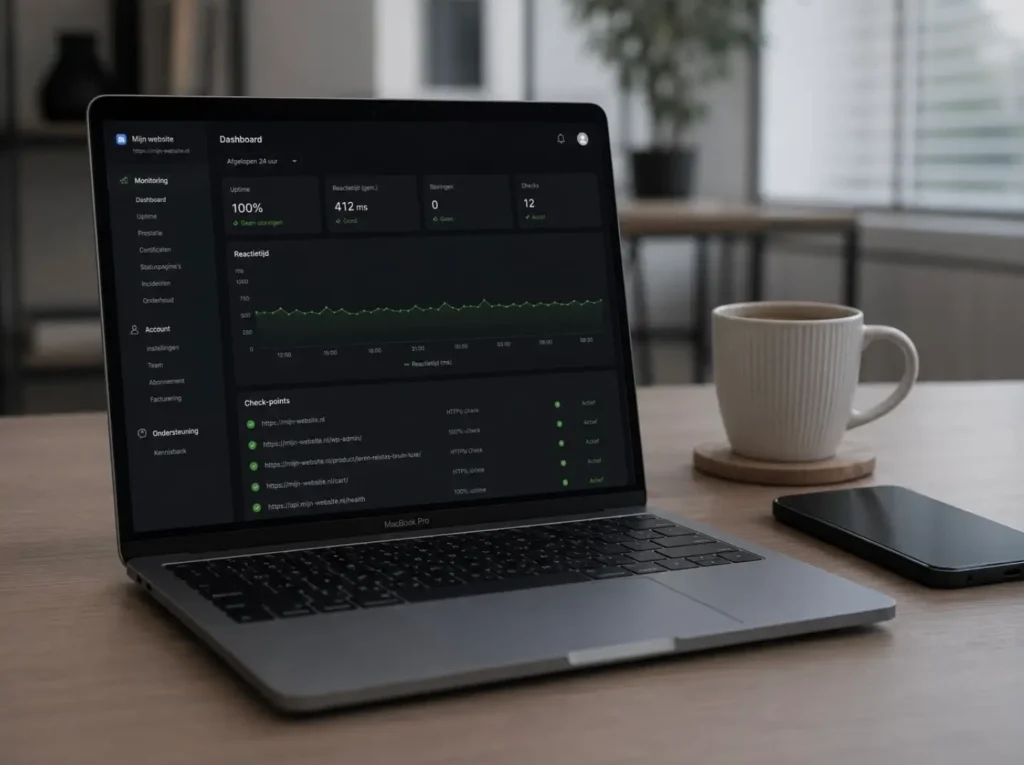 Uptime monitoring tijdens een WordPress verhuizen naar andere hosting zonder downtime