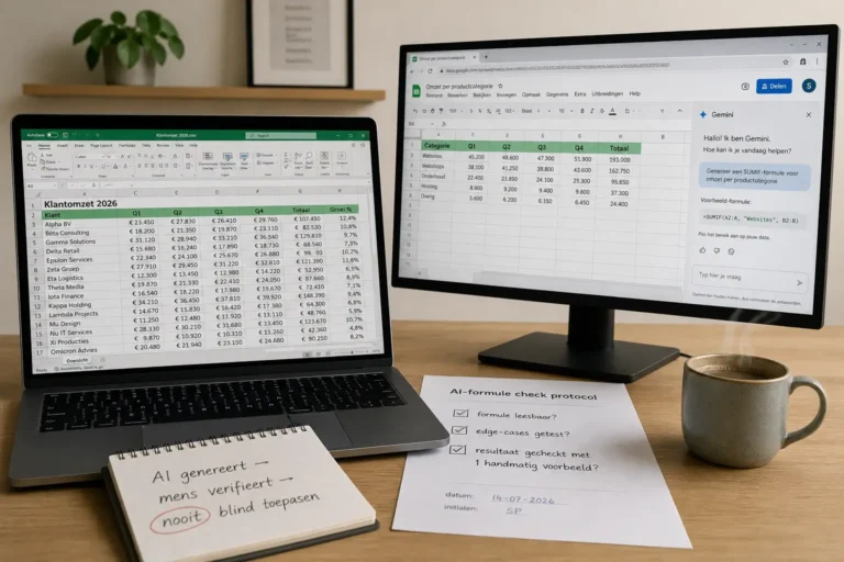AI in Excel en Google Sheets voor het mkb: wat werkt, wat breekt