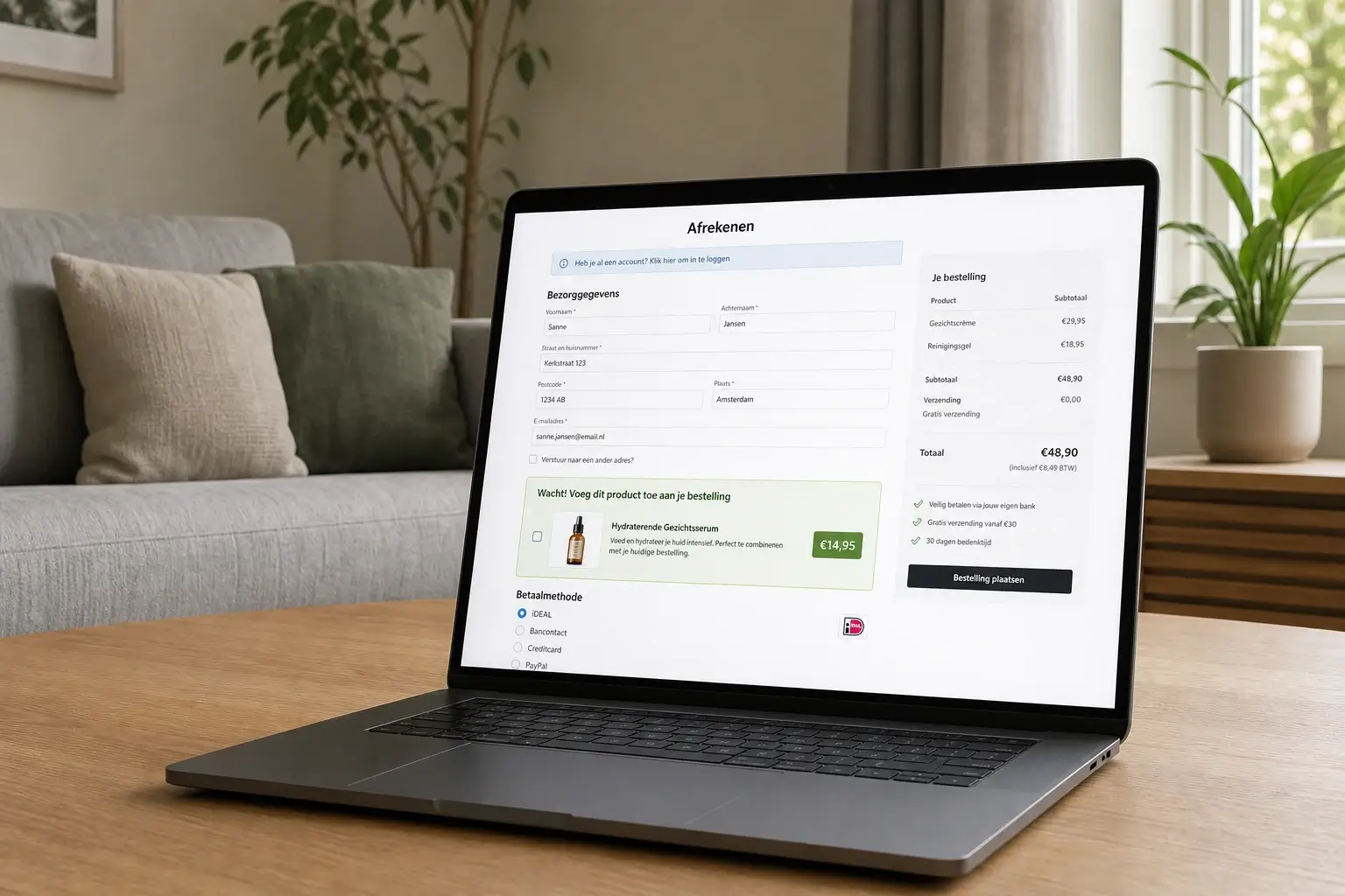 Order bump-blok in WooCommerce checkout