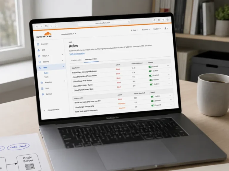 Cloudflare WAF WordPress instellen: een nuchter stappenplan