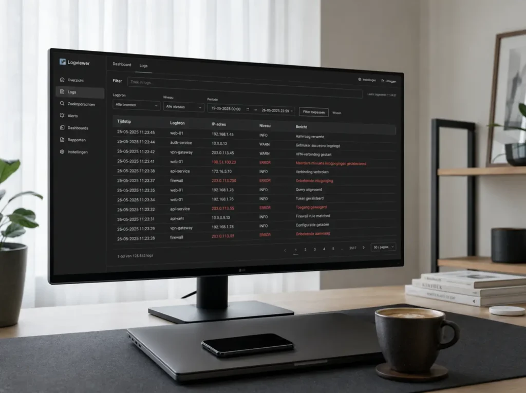 Logs analyseren en opschonen na een datalek met gefilterde suspicious entries voor forensisch onderzoek