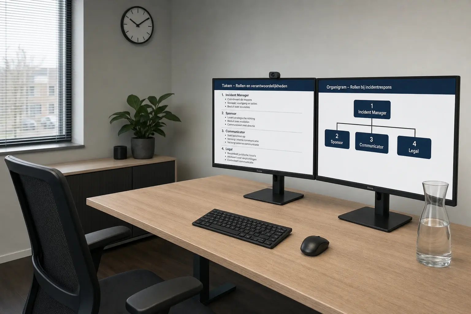 Rollen-organigram voor incident response