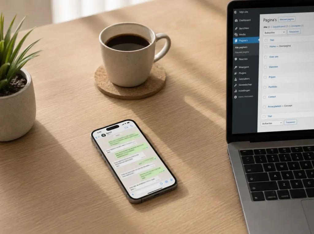 Lokale webmaster in Zeeland direct bereikbaar via WhatsApp voor MKB-ondernemers met snelle respons