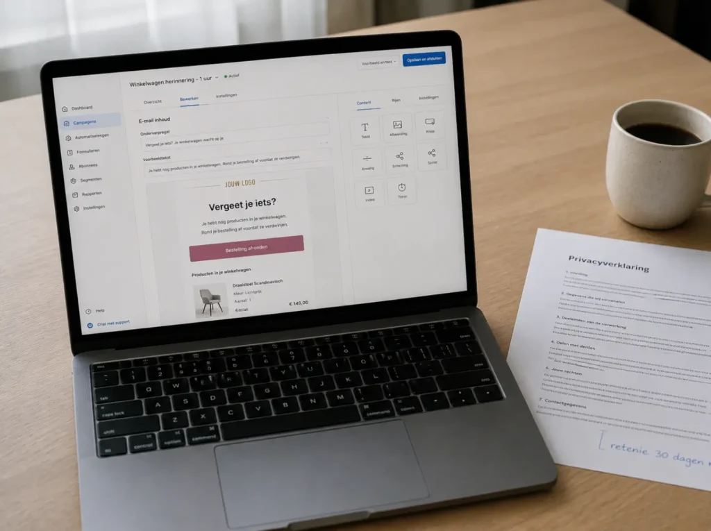 Cart recovery email op mobiel voor het herstellen van een verlaten winkelwagen in WooCommerce