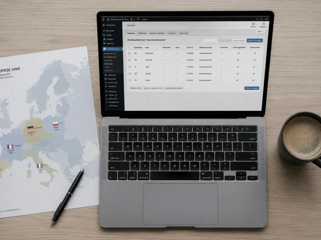 Tax rates per EU-land instellen in WooCommerce voor BTW-compliance bij EU-verkopen