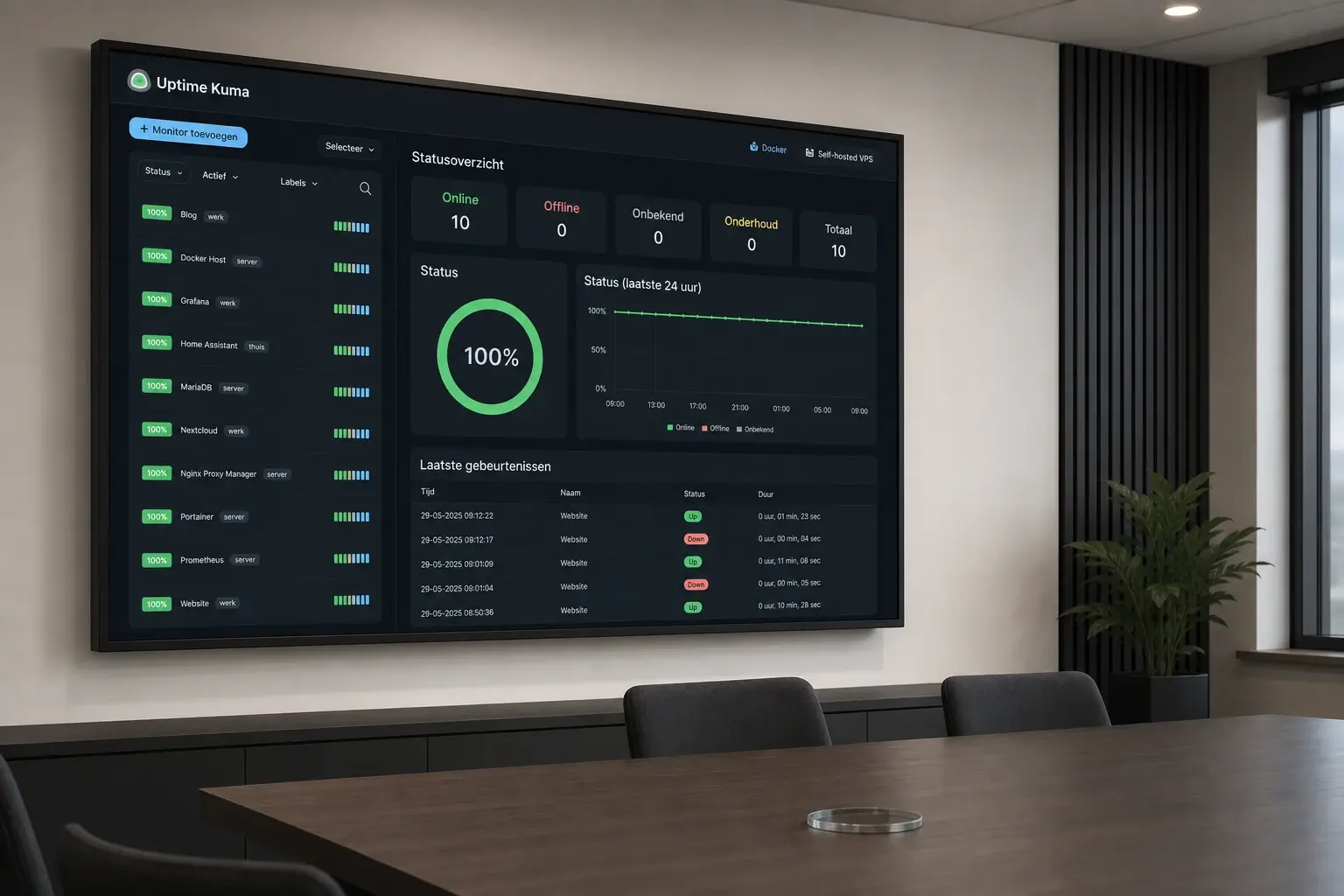 Uptime Kuma self-hosted op VPS