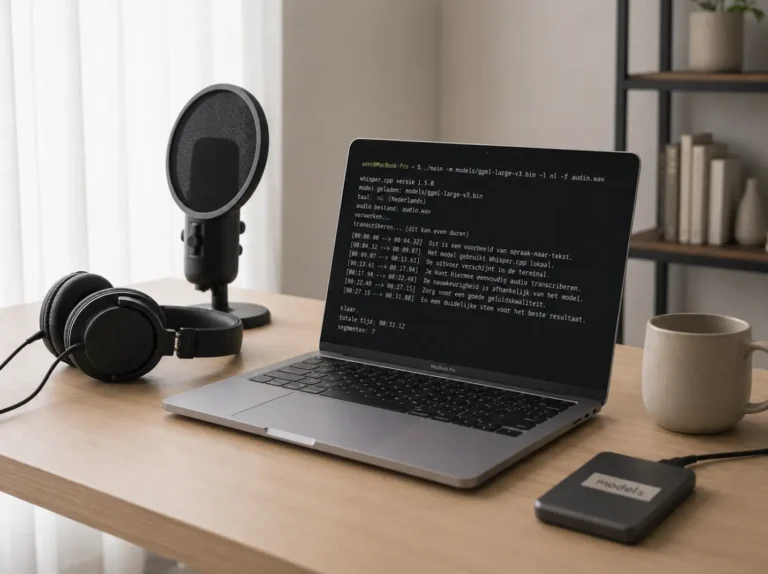 Whisper lokaal transcriberen voor mkb: privacy, WER en de keuze versus cloud