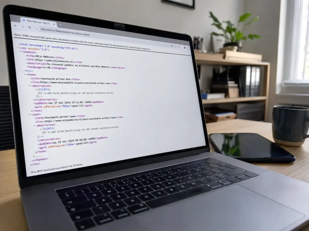 Wix RSS feed export met XML-output toont limiet op aantal items dat geëxporteerd kan worden