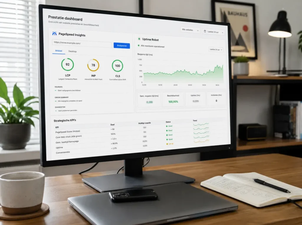 WordPress website traag oplossen door eerst te meten met PageSpeed Insights en performance-dashboard