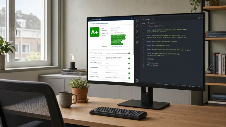 WordPress security headers configureren: A+ zonder brekage