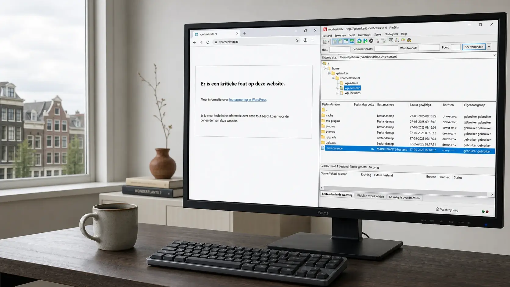 WordPress site kapot na automatische update