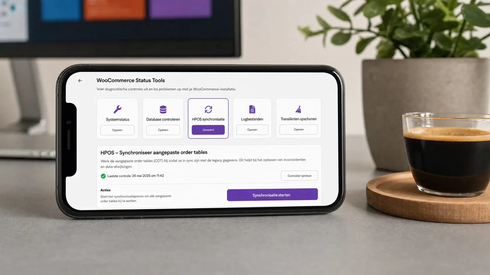 Status Tools met HPOS sync-optie