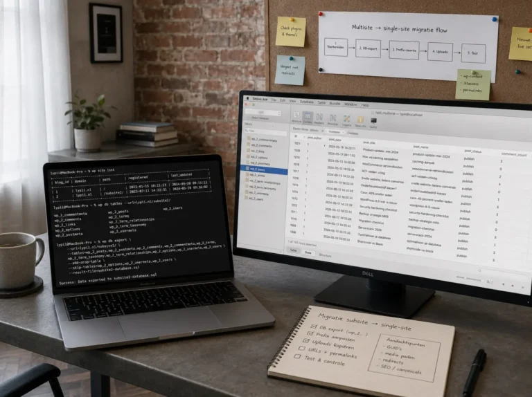 WordPress multisite naar single site migreren: een subsite losweken
